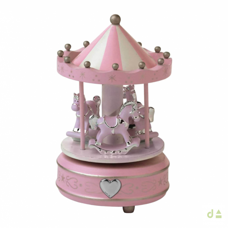 CARRUSEL ROSA CABALLOS -CORAZON