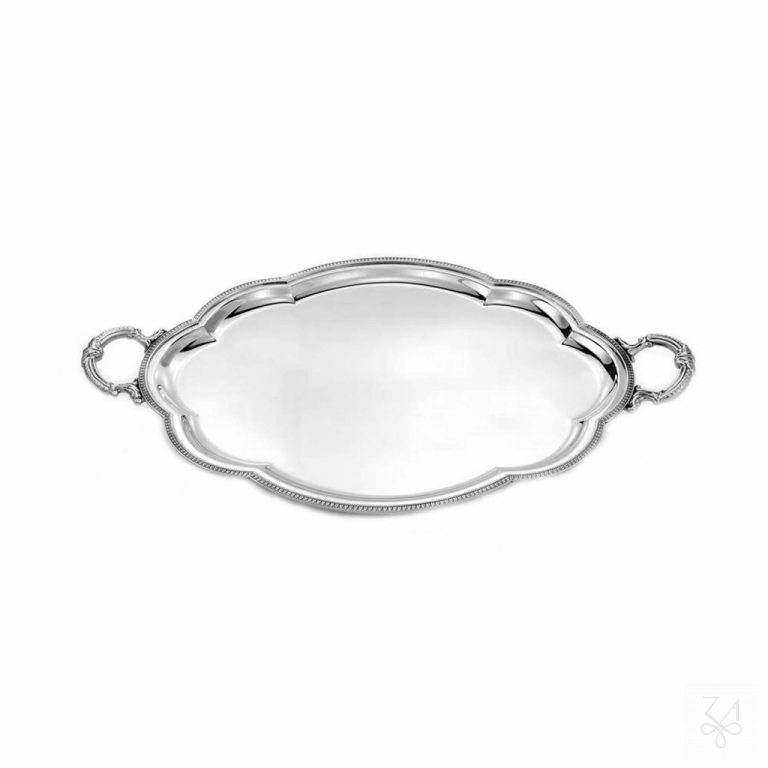 Oval Wavy Tray 45x36 w/ Handles - Mod. Impero