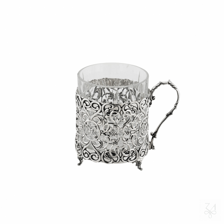 Tea Cup w/ Grid and Crystal