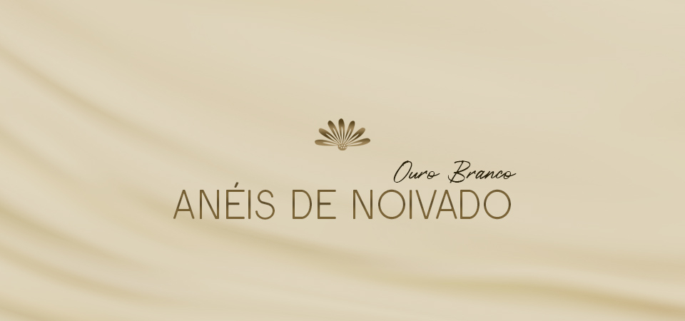 Anéis de Noivado em Ouro Branco