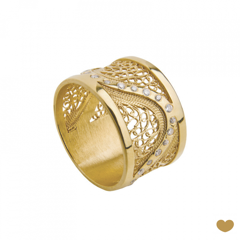 Anel Filigrana Passion Gold 19.2k
