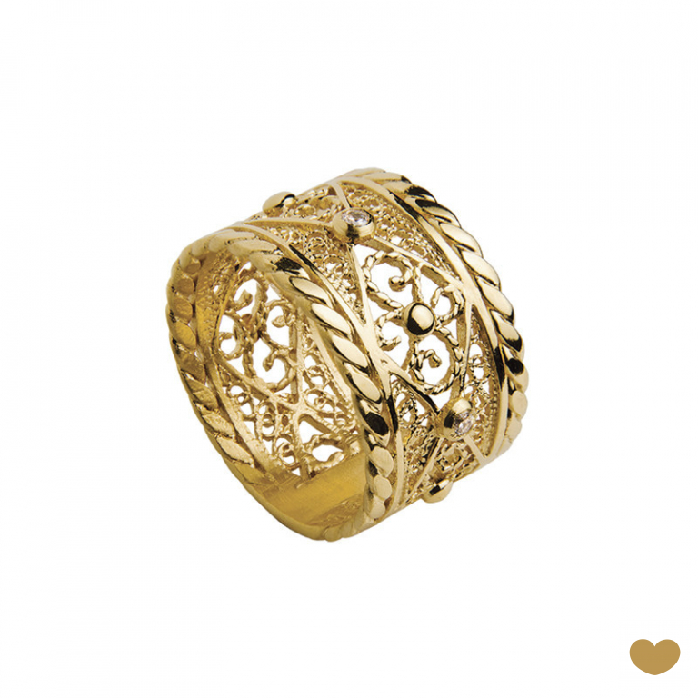 Anel Filigrana Passion Gold 19.2k