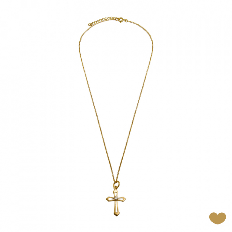 Colar Passion Gold 19.2k - Cruz 2