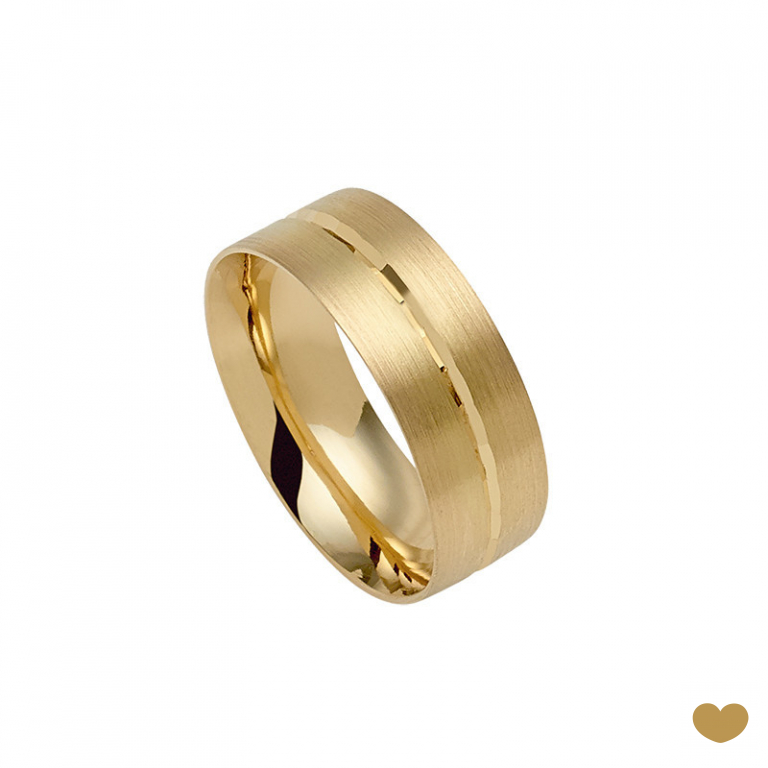 Aliança Passion Gold 9k - 7 mm