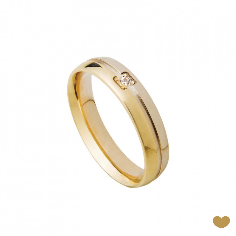 Aliança Passion Gold 19.2k - 4.5 mm