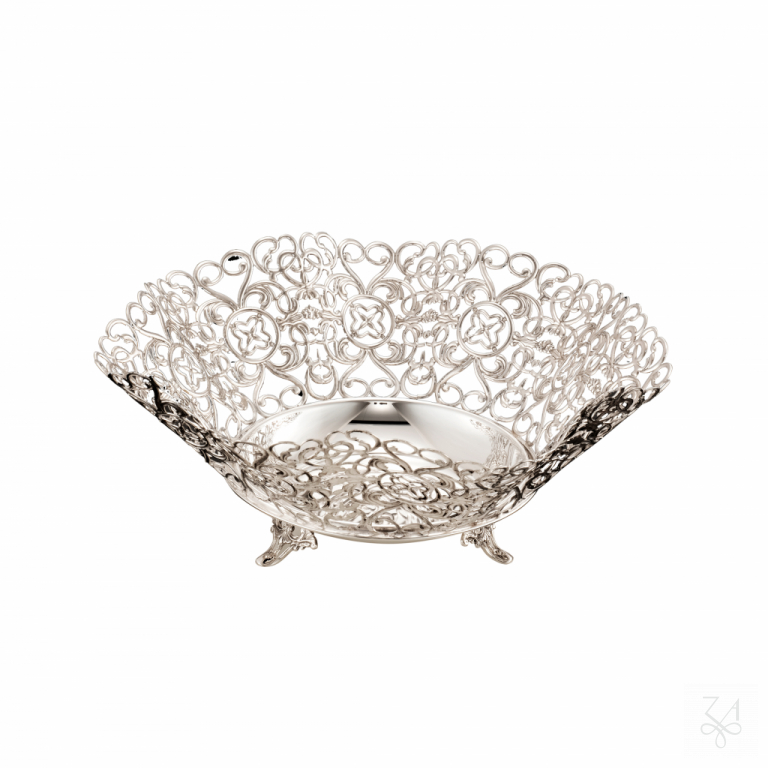 Round Bowl w/ Feet -D.-30cm - Mod. Openwork Lace