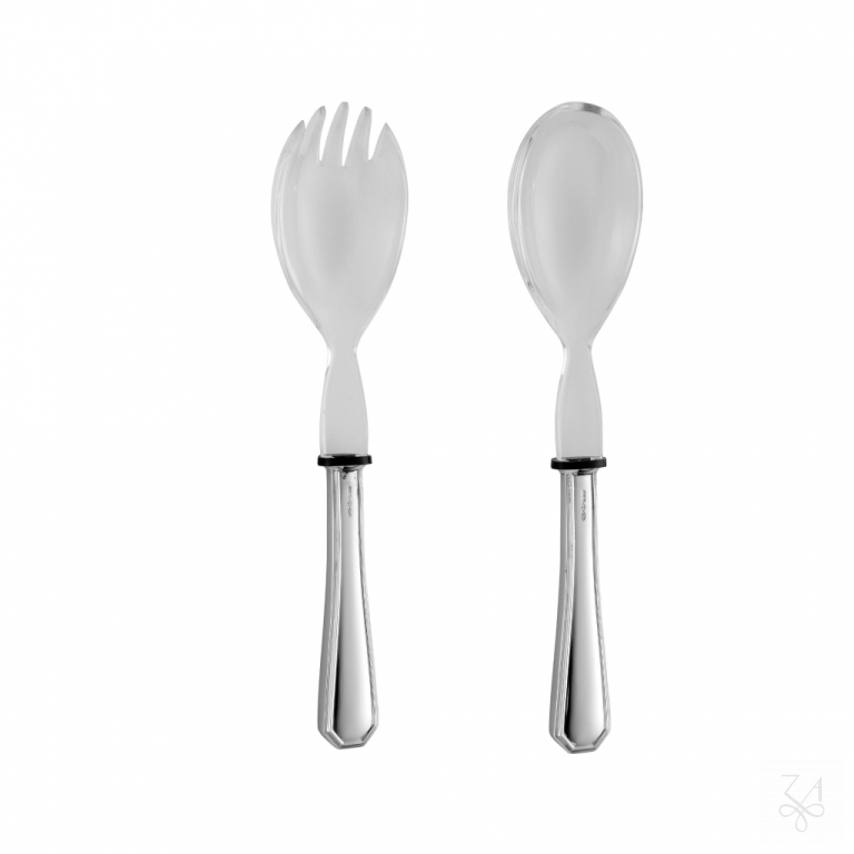 Two Pieces Salad Set w/ Plex - Mod. Ottagonale