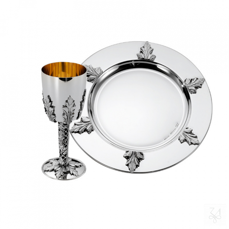 Kiddush Set - Mod. Acanthus Leaf