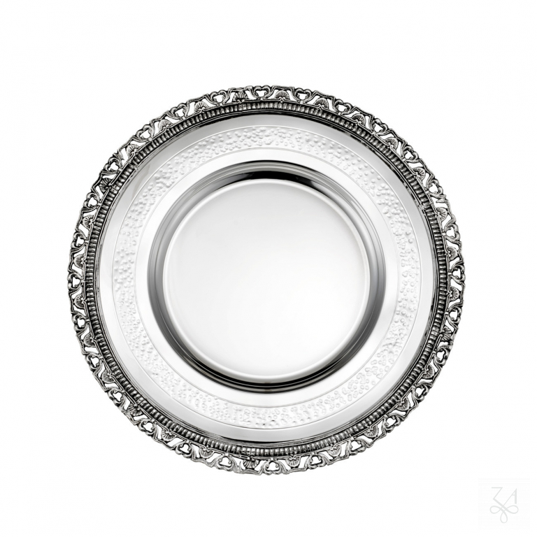 Kiddush Plate Hammered  D.- 20cm - Mod. Casting