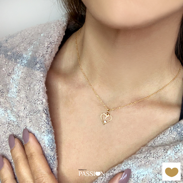 Colar Passion Gold 19.2k - Coração 4