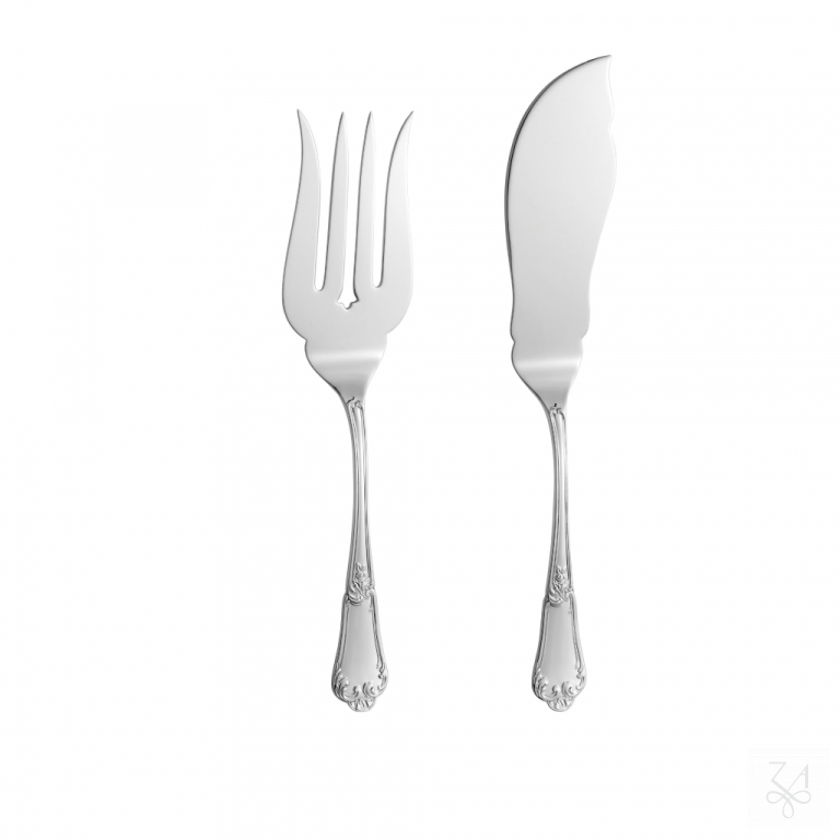 Two Pieces Serving Fish Set - Mod. Floreale