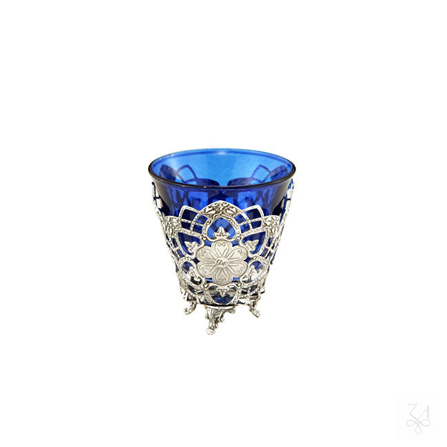 Salt Holder w/ Blue Crystal