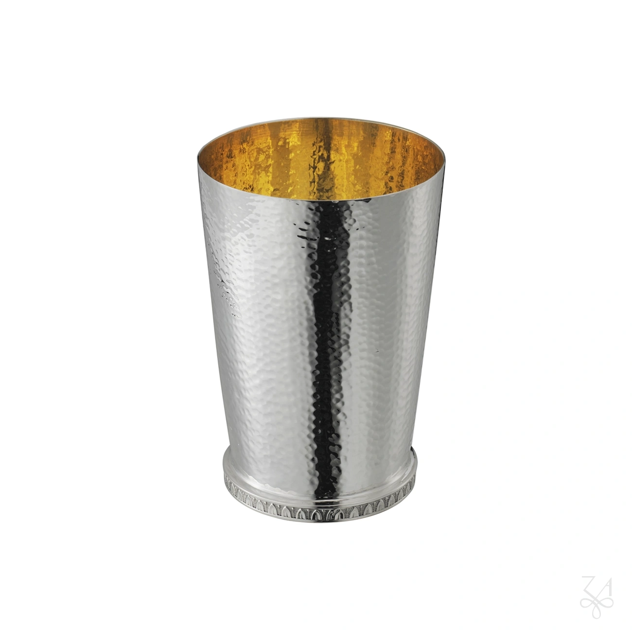 Kiddush Cup Hammered - Gold inside - Mod. Impero
