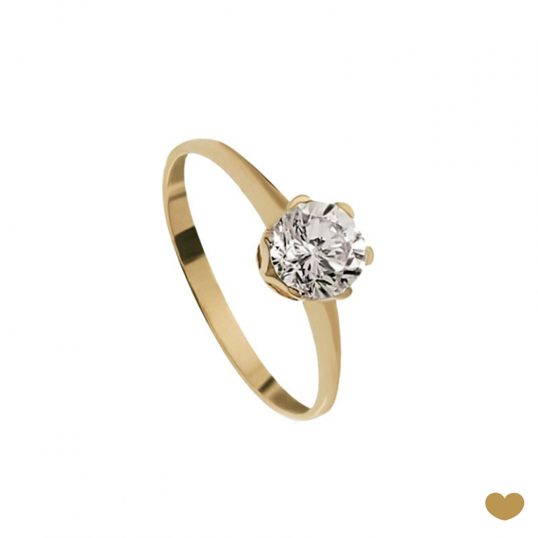 Anel Solitário Passion Gold 9k