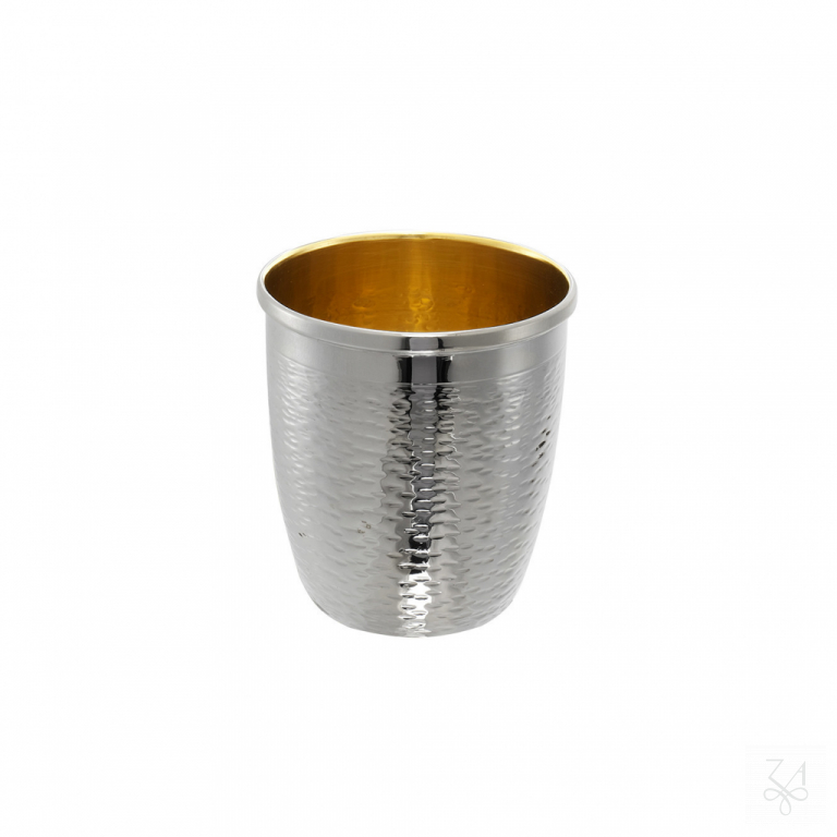 Kiddush Cup Hammered "Beat-Cut" - H.-7cm