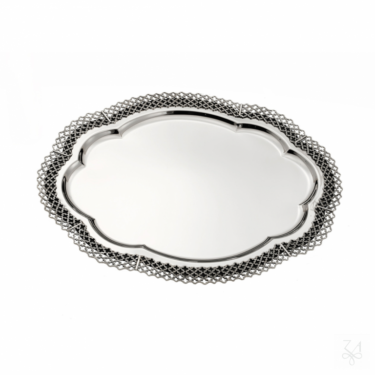 Oval Tray - Border Casting -49x40cm