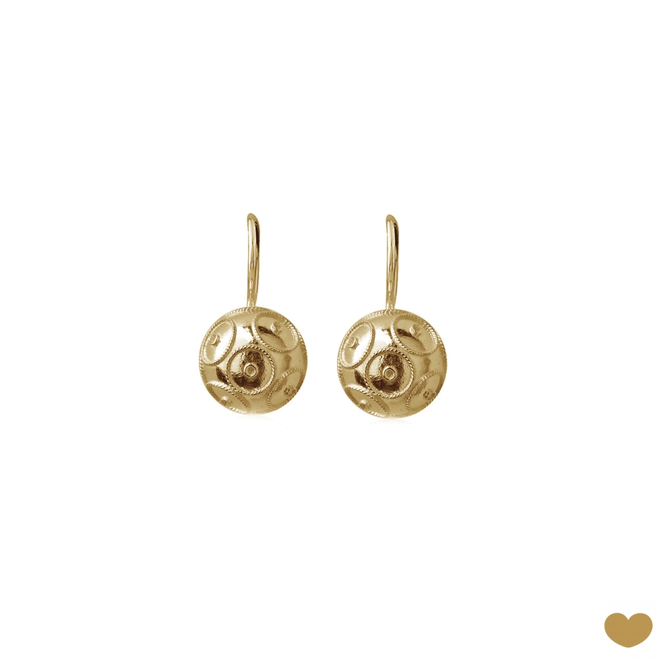 Brincos Passion Gold 19.2k - 8 mm 2