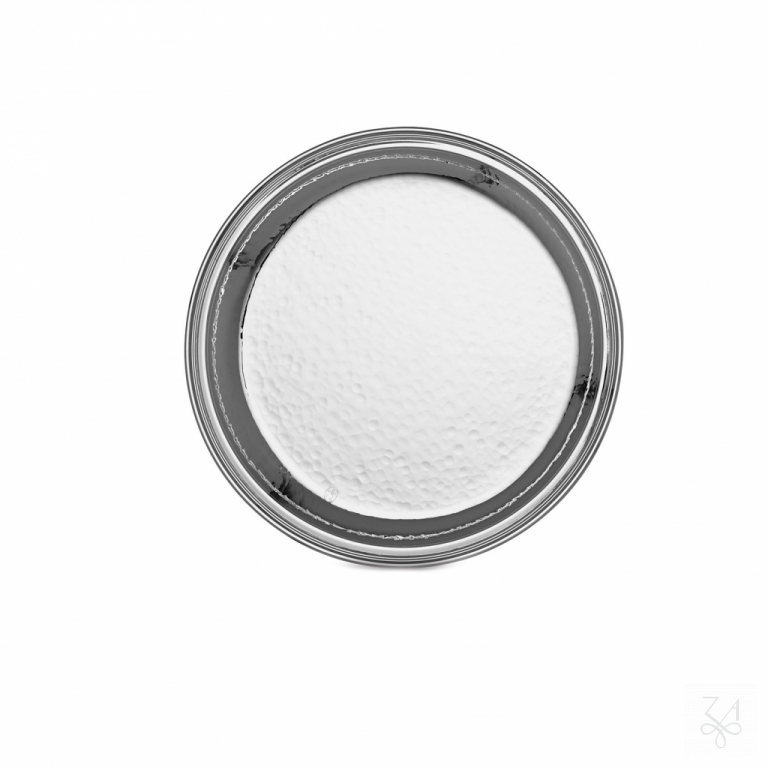 Glass Coaster, Round - Mod. Inglese - Hammered - D. 10cm