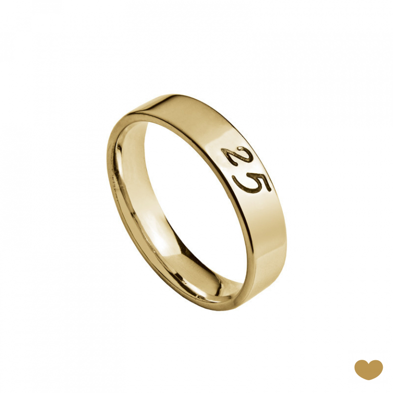 Aliança 25 Anos Passion Gold 9k