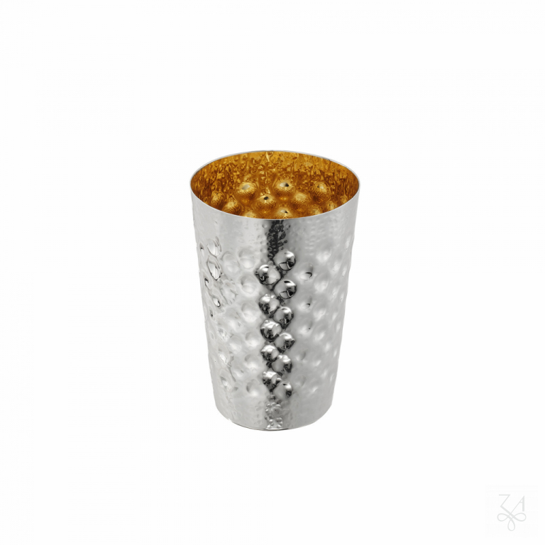 Kiddush Cup Hammered H.-9cm - Mod. Pois