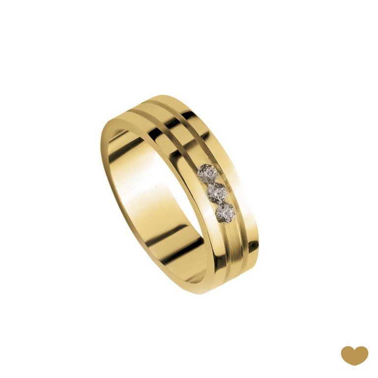 Aliança Passion Gold 19.2k - 5.4 mm