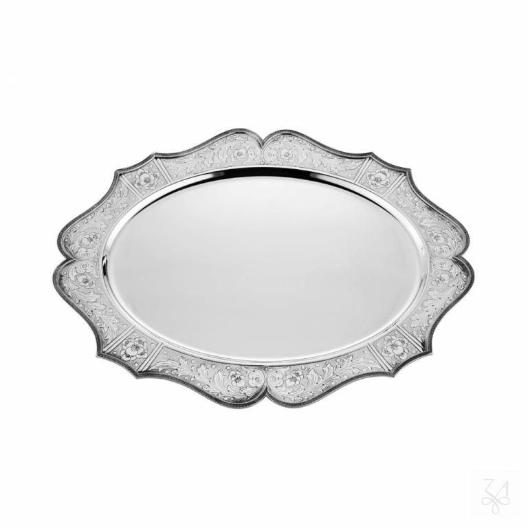 Oval Scalloped Tray - Mod. Poppy