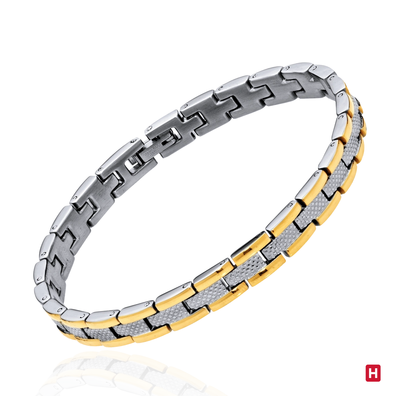 Pulseira Hassu Biker Golden - Pulseira aço - Pulseiras homem 2