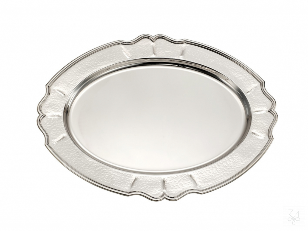 Oval Tray/ Appetizer Dish 45X31cm - Mod. Zurich w/ Border BL