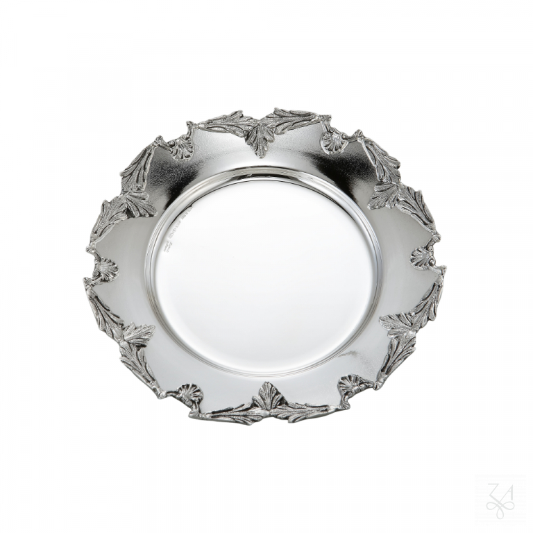 Kiddush Plate Acanthus and Shell - Mod. Maestro