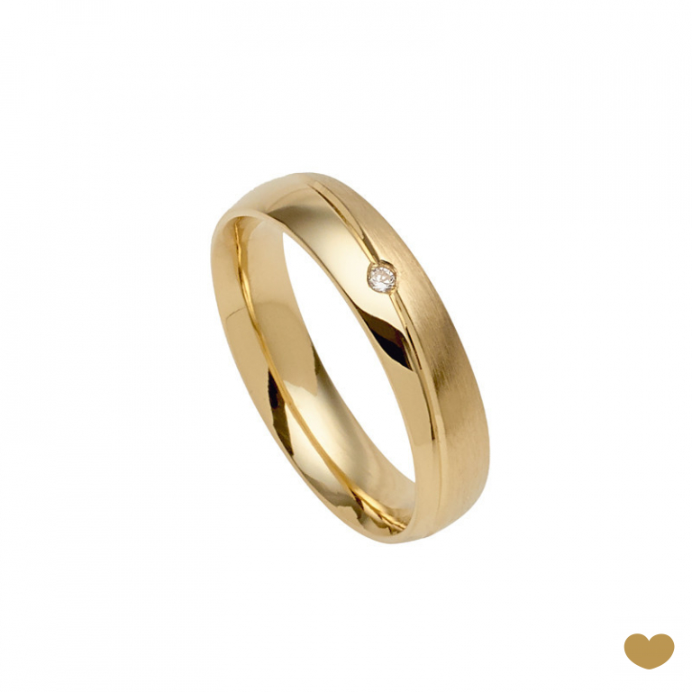 Aliança Passion Gold 9k - 4.5 mm