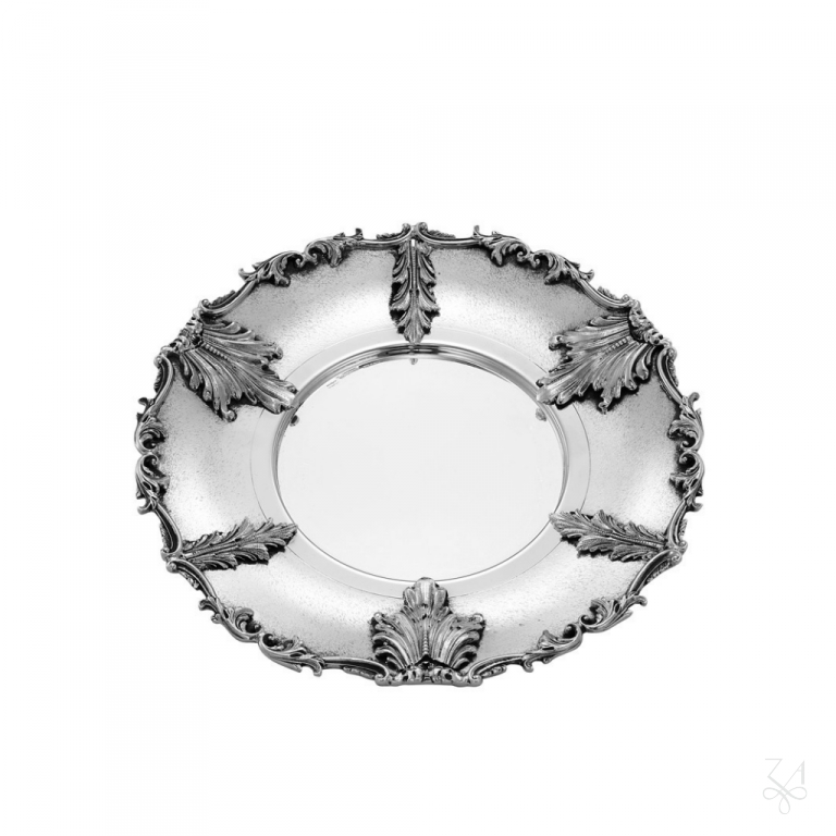 Kiddush Plate - Mod. Acanthus Leaves