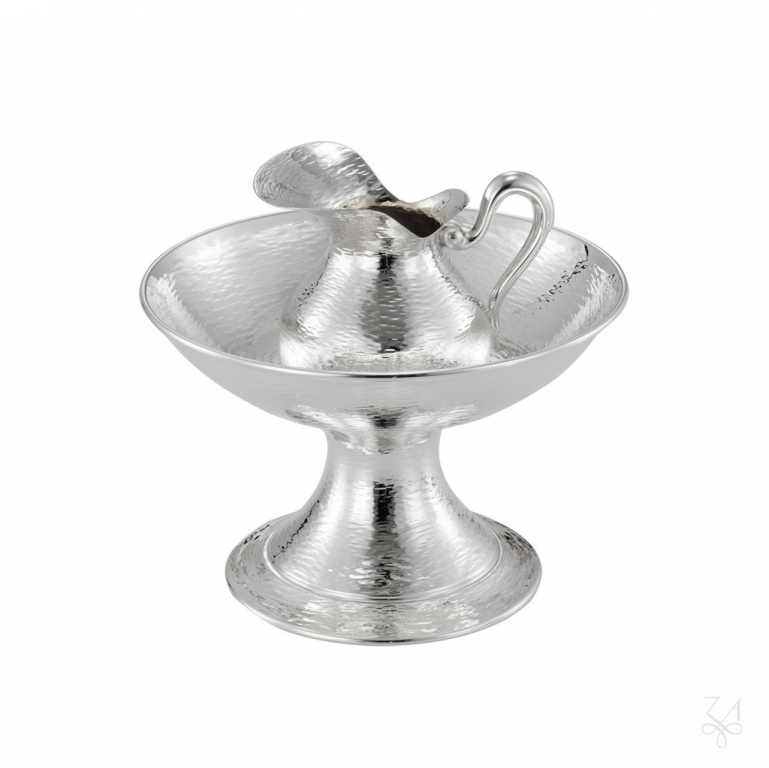 Mayim Achronim Hand-Wash Cup - Mod. Hammered "Beat-Cut"