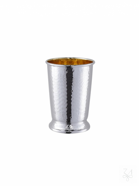 Kiddush Cup Hammered w/ Base