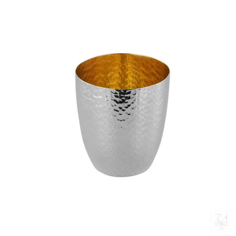 Kiddush Cup - Mod.BL, without Border, Gold plated inside,H.-6cm