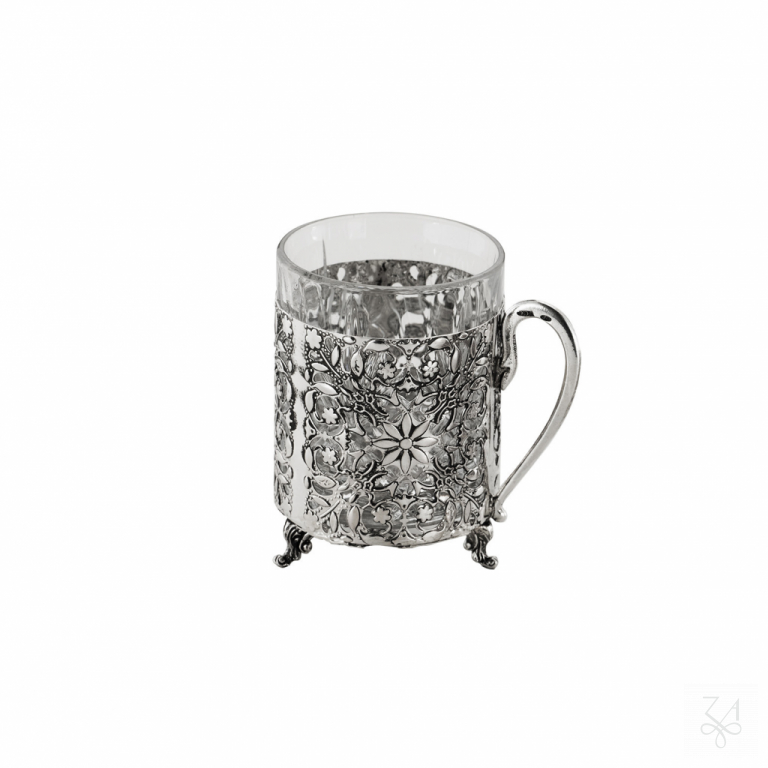 Tea Cup w/ Grid and Crystal