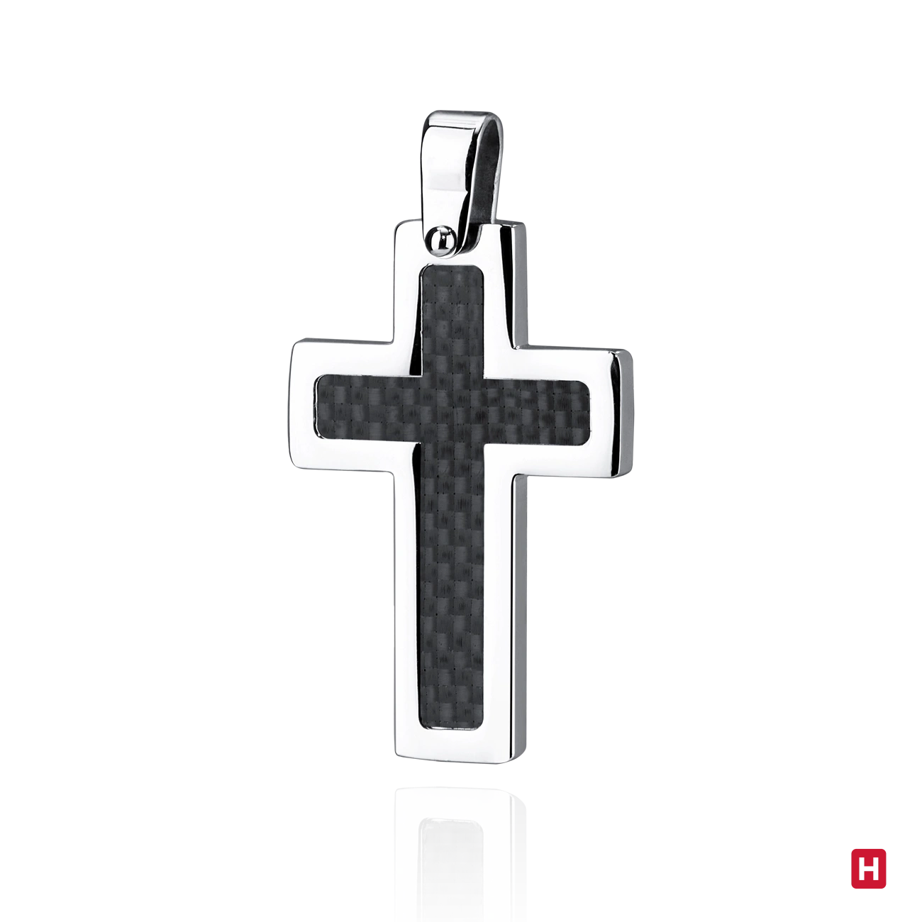 Cruz Hassu Carbon Lovers - Cruz de aço inox - Pendentes para colares homem 2