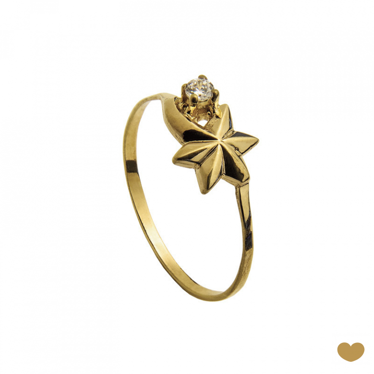 Anel Passion Gold 19.2k - Estrela