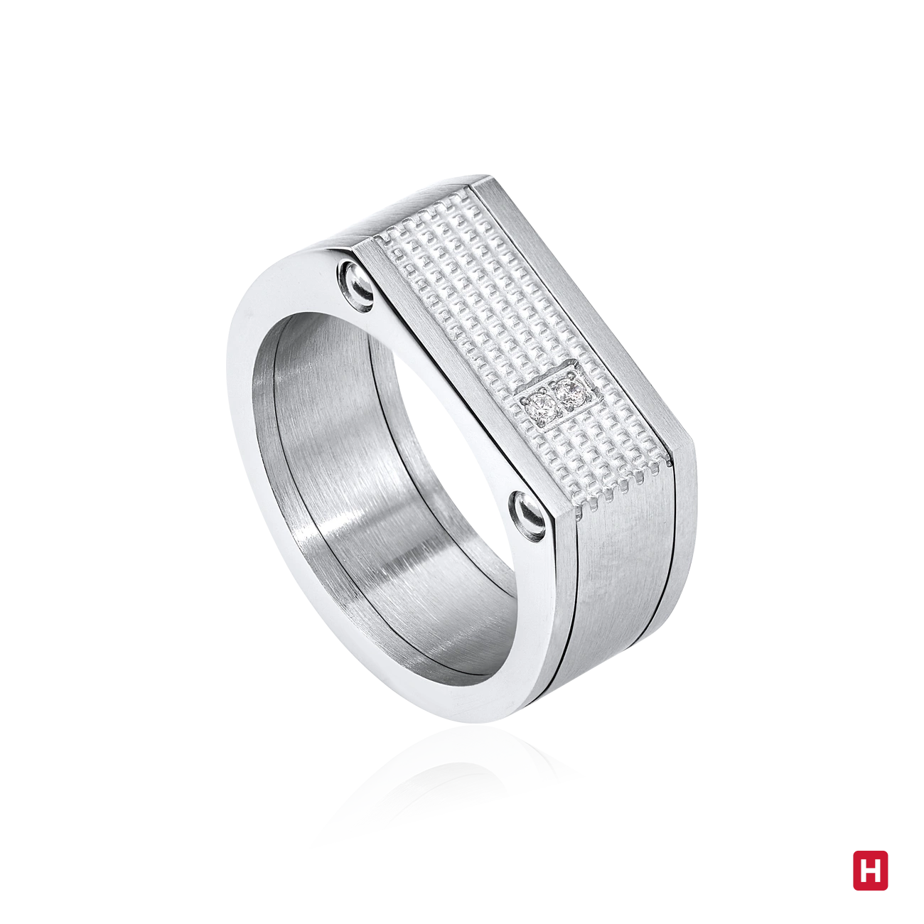 Anel Hassu Urban Lovers - Anel aço inox - Anel com pedra 2