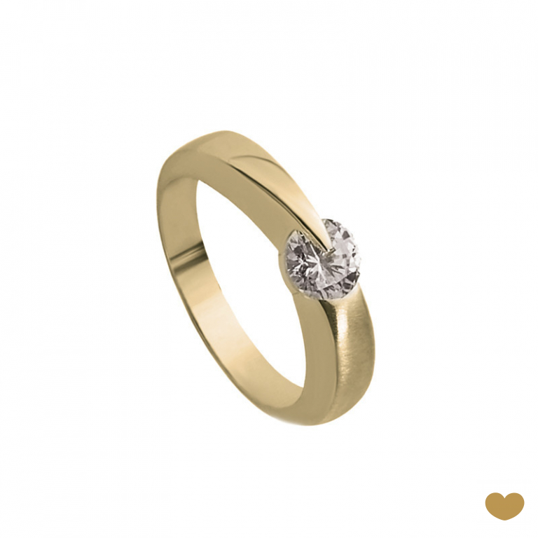 Anel Solitário Passion Gold 9k
