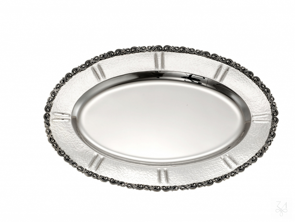 Oval Tray/ Appetizer Dish 45X31cm - Mod. Zurich w/ Casting