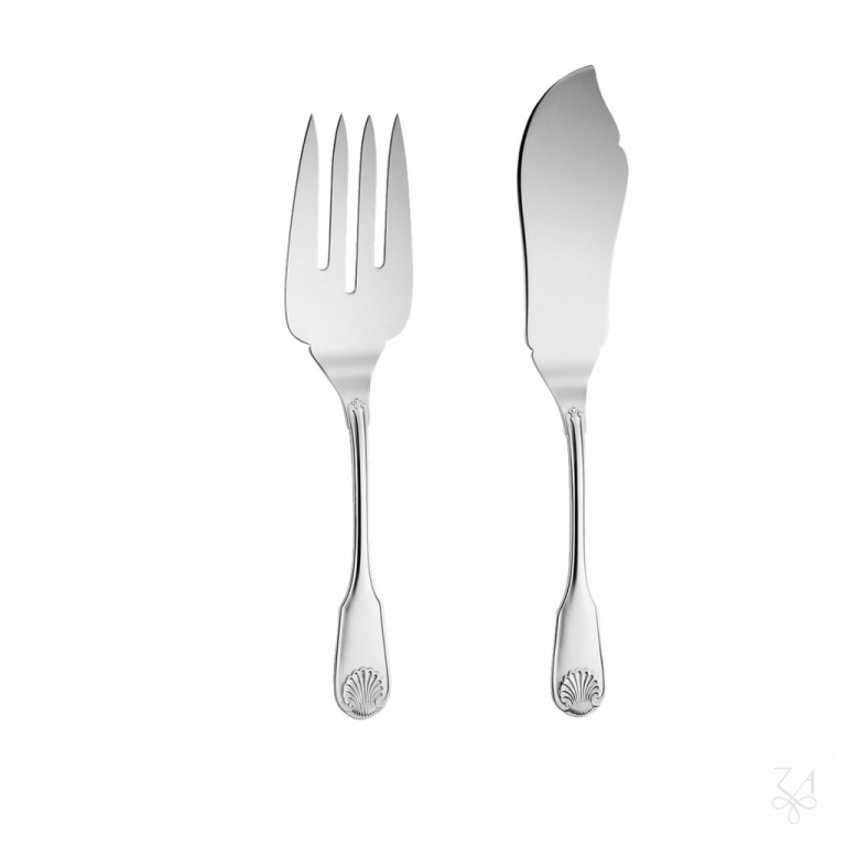 Two Pieces Serving Fish Set - Mod. Conchiglia