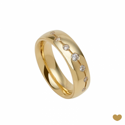 Aliança Passion Gold 19.2k - 6 mm 1