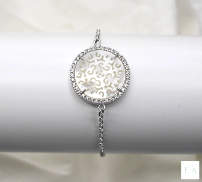 Bracelet FA Mother-of-Pearl Zirconias 1