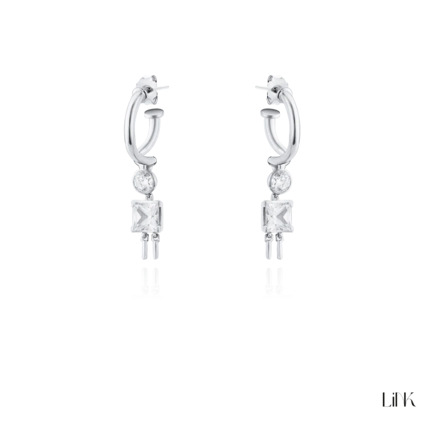 PENDIENTES LINK - 2 NIÑOS PIEDRA BLANCA 3