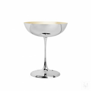 Champagne Flute, Gold Plated inside 1