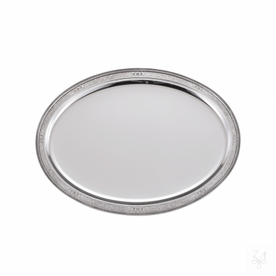 Oval Tray Impero Border 45x34cm - Mod. Poppy 2