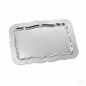 Rectangular Tray -39x28 - Mod. Cardinale - Hammered Border 1