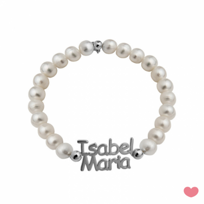 PULSERA PERLAS C/ 2 NOMBRES 1