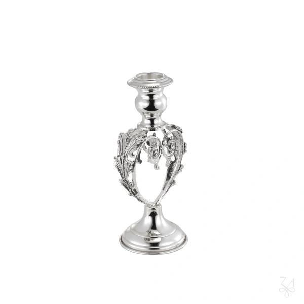 Candlestick Heart Acanthus Leaf - H.-15cm 3