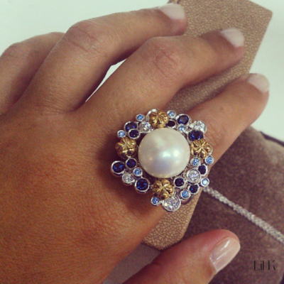 ANILLO PLATA925/ORO9K - 28 CIRCONITAS- 3CM - AMOR ETERNO 2